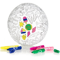 Colour In Travel Design Cotton Balloon Cover with Washable Markers