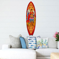 24 x 7 x 1 in. St. Michael Surfboard Coastal Door Hanger Wall Decor - Small