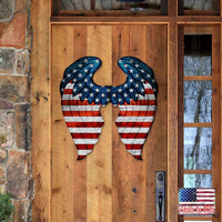 24 x 18 in. USA Wings Decorative Holiday Door Decor
