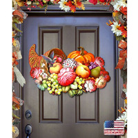 24 x 18 in. Floral Cornucopia Halloween Door Decor