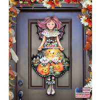 24 x 18 in. Pumpkin Ferry Halloween Door Decor