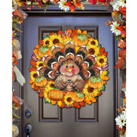 24 x 18 in. Turkey Holiday Door Wreath