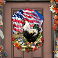 24 x 18 in. Morning in America Holiday Door Decor
