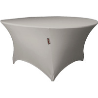 TCSpandex60Rx30H-GrayLightX41 Round Spandex Tablecloth - Light Gray - 60 x 30 in.