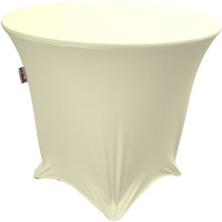 TCSpandex30Rx30H-IvoryX25 Round Spandex Tablecloth - Ivory - 30 x 30 in.