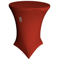 TCSpandex32Rx42H-RedX98 Round Spandex Cover for Cocktail Highboy Table - Red - 32 & 42 in.