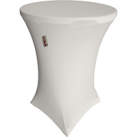 TCSpandex32Rx42H-WhiteX11 Round Spandex Cover for Cocktail Highboy Table - White - 32 & 42 in.