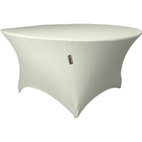 TCSpandex60Rx30H-IvoryX25 Round Spandex Tablecloth - Ivory - 60 x 30 in.