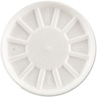 Vented Foam Lids Fits 6 to 32 oz Cups, White - Case of 5