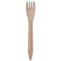 6.5 in. Wood Cutlery Fork, Natural - Case of 500
