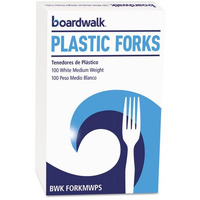 BWKFORKMWPSCT Mediumweight Polystyrene Fork - White - Box of 10 - 100 per Case