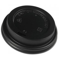 BW  Hot Cup Dome Lids - Black - 8 oz