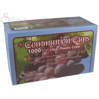 Swanson Christian Supply  Communion - Cup - Disposable - Clear - 1 - 0.25 in.