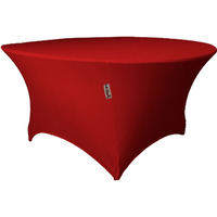 LA Linen TCSpandex60Rx30H-RedX98 Round Spandex Tablecloth, Red - 60 x 30 in.