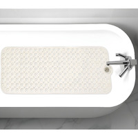 40" Ivory Beige Bubbles Non Slip Bath Mat
