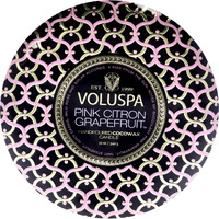 3 Wick Tin Candle - Pink Citron Grapefruit by Voluspa for Unisex - 12 oz Candle