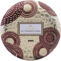 3 Wick Tin Candle - Gilt Pomander and Hinoki by Voluspa for Unisex - 12 oz Candle