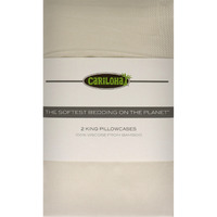 Classic Bamboo Pillowcase Set - Ivory-King by Cariloha for Unisex - 2 Pc Pillowcase