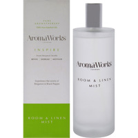 Inspire Room and Linen Mist by Aromaworks for Unisex - 3.38 oz Room Spray