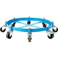 VEVOR 55 Gallon Heavy Duty Drum Dolly, 2000lbs Load Capacity, Barrel Dolly Cart Drum Caddy, Non Tipping Hand Truck Capacity Dollies with Steel Frame 8 Swivel Casters Wheel, for Warehouse Drum Handling