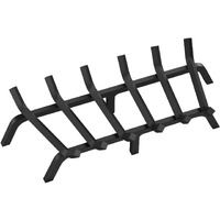 VEVOR Fireplace Log Grate, 27 inch Heavy Duty Fireplace Grate with 6 Support Legs, 3/4'' Solid Powder-coated Steel Bars, Log Firewood Burning Rack Holder for Indoor and Outdoor Fireplace