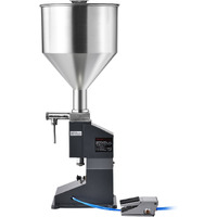 VEVOR Pneumatic Paste Liquid Filling Machine, 5-50ml Bottle Filler, Bottle Filling Machine, Stainless Steel Liquid Filler with Pedal for Milk Water Juice Essential Oil Shampoo Cosmetic Honey Lotion