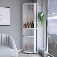 Corner Bar Cabinet Rialto, Living Room, White