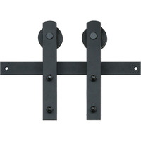 VEVOR 8FT Sliding Barn Door Hardware Kit, 330LBS Loading Heavy Duty Barn Door Track Kit for Single Door, Fit 3.7-4.3FT Wide and 1.3"-1.8" Thick Door Panel, with Smooth & Silent Pulley (I Shape)