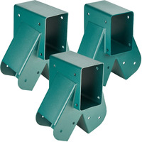 VEVOR A-Frame Middle Swing Set Brackets, Heavy Duty Carbon Steel Swing Set Hardware with Mounting Hardware, DIY Swing Set Bracket Swing Set Kit for 4x4 Legs & 4x6 Beam, Green (3 Pcs)