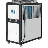 VEVOR Industrial Water Chiller, 9.4HP 16 Gal Air-Cooled Industrial Water Chiller, 15,100 Kcal/h Cooling Capacity with Finned Condenser Micro-Computer Control 60L Water Tank, for Cooling Water