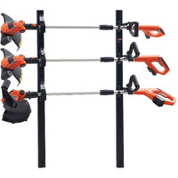 VEVOR Trimmer Rack, 3 Place Weeder Trimmer Rack, Locking Trim Holder Landscape Trailer Rack Carrier Mount on Open Pickup/Trailer Enclosed Trailers, Pair