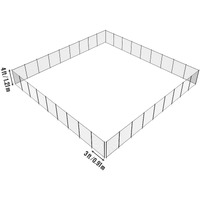 VEVOR Pool Fence, 4 x 108 FT Pool Fences for Inground Pools, Removable Child Safety Pool Fencing, Easy DIY Installation Swimming Pool Fence, 340gms Teslin PVC Pool Fence Mesh Protects Kids and Pets