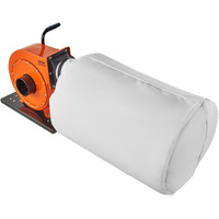 VEVOR Dust Collector, 1HP 537 CFM Air Flow, Rolling Dust Collector with 21-Gallon Dust Collection Bag, 2.5 Micron Bag Filtration, Industrial Workshop Mobile Wood Dust Container with Handle and Wheels