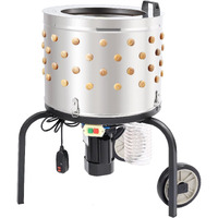VEVOR Chicken Plucker Machine, 20" Diameter Stainless Steel Drum De-Feather Remover Poultry, 280RPM Defeathering Equipment with 108 Soft Fingers, 500W Motor for Efficient Poultry Plucking