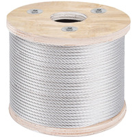 VEVOR Stainless Steel Cable Railing 3/16"x 250ft, Wire Rope 304 Marine Grade, Braided Aircraft Cable 7x19 Strands Construction for Deck Rail Balusters Stair Handrail Porch Fence