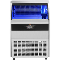 VEVOR Commercial Ice Maker, 450lbs/24H, Ice Maker Machine, 160 Ice Cubes in 12-15 Minutes, Freestanding Cabinet Ice Maker with 130lbs Storage Capacity LED Digital Display, for Bar Home Office Restaura