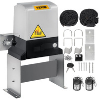 VEVOR Sliding Gate Opener AC1400 3100LBS with 2 Remote Controls, Gate Operator Hardware Kit for Security, Move Speed 40ft Per Min, Electric Rolling Driveway Slide Gate Motor