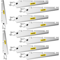 VEVOR Barbed Wire Arm Set of 10 Extend Arm Barbed Wire for 1-3/8" Top Rail Chain-Link Barbwire Arm Hot-Dip Galvanized Steel Cornered Barbwire Arm 45-Degree for Chain Link Fence Grapevine Trellises