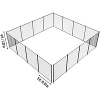 VEVOR Pool Fence, 4 x 48 FT Pool Fences for Inground Pools, Removable Child Safety Pool Fencing, Easy DIY Installation Swimming Pool Fence, 340gms Teslin PVC Pool Fence Mesh Protects Kids and Pets