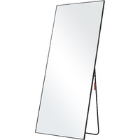VEVOR Full Length Mirror, 71'' x 31'', Extra Large Standing Hanging or Leaning Rectangle Floor Tempered Mirror with Stand Aluminum Alloy Frame, Full Body Dressing Mirror for Living Room Bedroom, Black