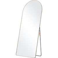 VEVOR Arched Full Length Mirror, 71'' x 30'', Large Free Standing Leaning Hanging Wall Mounted Floor Mirror with Stand Aluminum Alloy Frame, Full Body Dressing Mirror for Living Room Bedroom, Black