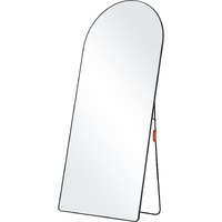 VEVOR Arched Full Length Mirror, 71'' x 32'', Large Free Standing Leaning Hanging Wall Mounted Floor Mirror with Stand Aluminum Alloy Frame, Full Body Dressing Mirror for Living Room Bedroom, Black