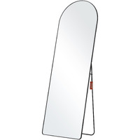 VEVOR Arched Full Length Mirror, 65'' x 22'', Large Free Standing Leaning Hanging Wall Mounted Floor Mirror with Stand Aluminum Alloy Frame, Full Body Dressing Mirror for Living Room Bedroom, Black
