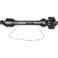 VEVOR PTO Shaft, 1-3/8" PTO Drive Shaft, 6 Spline Both Ends PTO Driveline Shaft, Series 5 Tractor PTO Shaft, 43"-57" Brush Hog PTO Shaft, Black PTO Shaft w/Slip Clutch for Bush Hog/Finish Mower