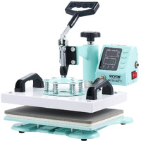 Heat Press Machine 12x10in Heat Transfer Machine for T-Shirts Press Green