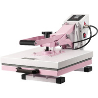 Heat Press Machine 15x15 in Slide Out Heat Transfer Machine T-Shirts Pink