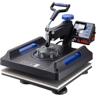 Heat Press 15x15, Upgraded Heat Press Machine 5 in 1, Anti-Scald, Fast-Heating, Swing Away Digital Control Multifunction Heat Press for Sublimation Combo for T-Shirt Hat Cap Mug Plate