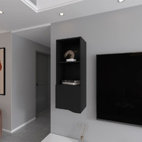 Wall Cabinet Hopewell, Living Room, Black