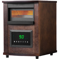 VEVOR Infrared Heater, 1500W Remote Control Electric Space Heater, LED Patio Heater w/ 3 Speeds & Timer & Overheat/Tip-Over Protection & Child Lock, for Bedroom,Living Room,Nursery,Studio,MDF