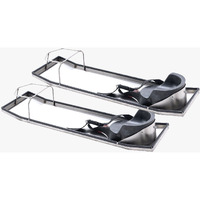 VEVOR Concrete Knee Boards Slider Knee Boards 28'' x 8'' Kneeler Board Stainless Steel Kneedboards Concrete Sliders Pair Moving Sliders w/Concrete Knee Pads & Board Straps for Concrete Finishing